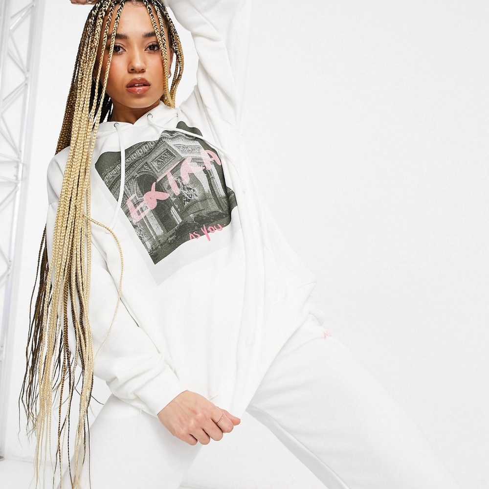 ASYOU hoodie with Polaroid print size 4 oversized new never worn